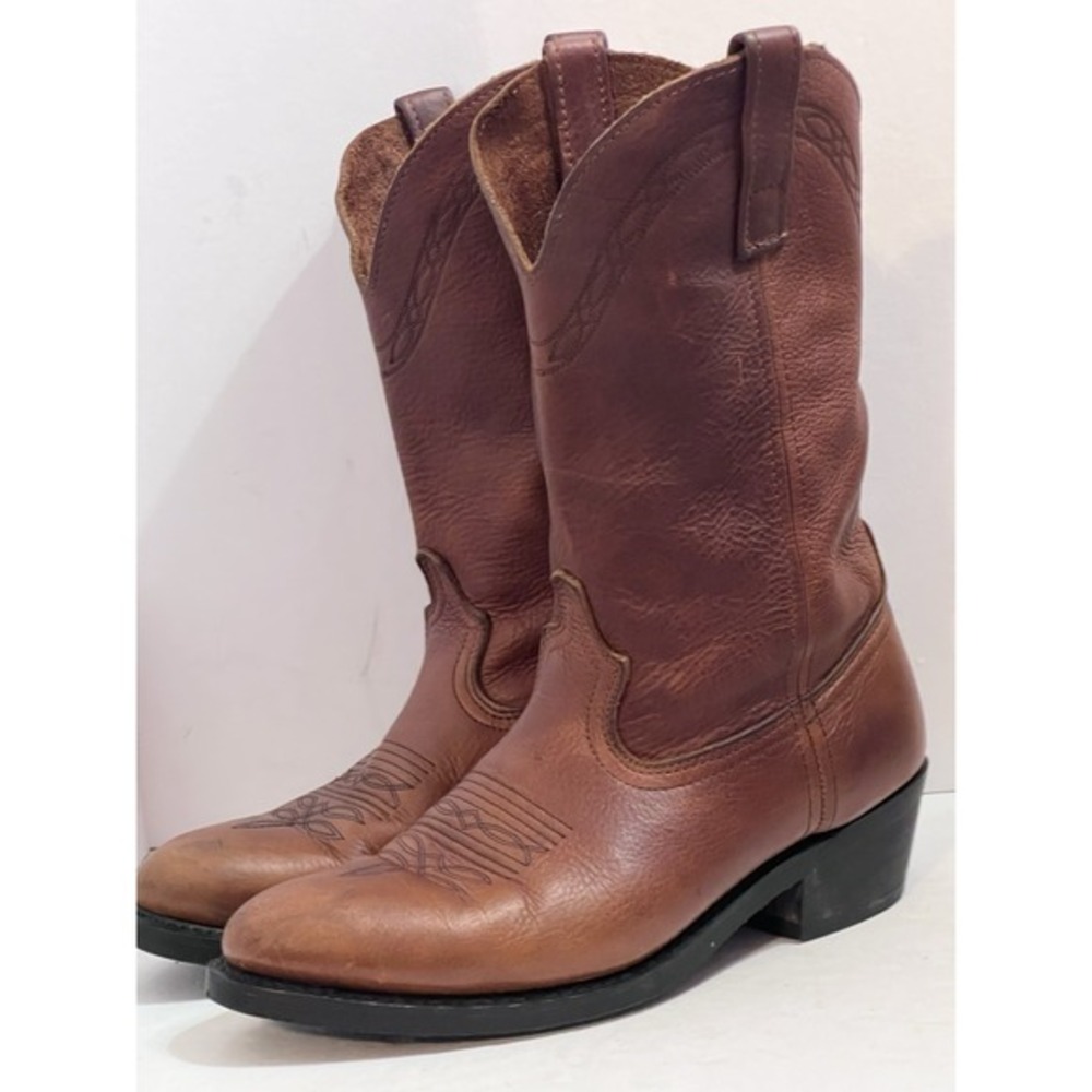 Masterson cowboy Men's‎ Boots Leather Size 9 9D western Work Neoprene Bottoms